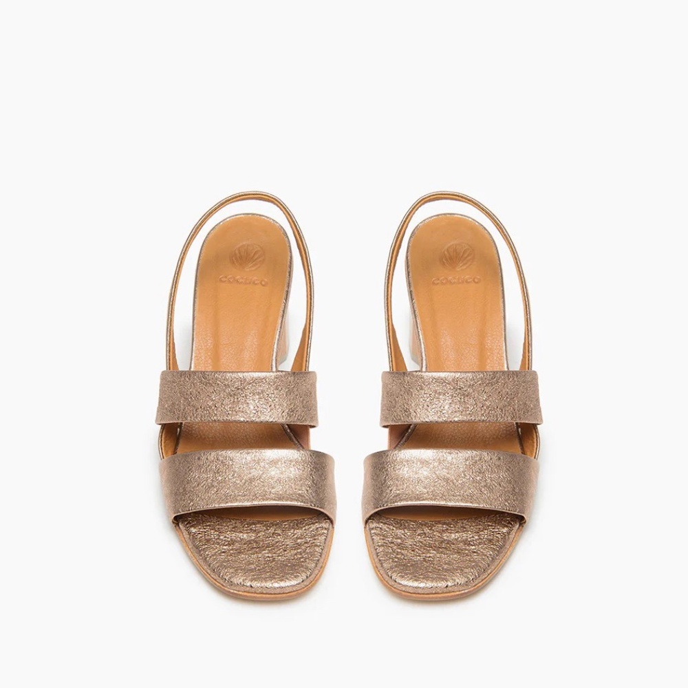 Coclico Barbel Heel - Rose Metallic Leather - Picture 3 of 9